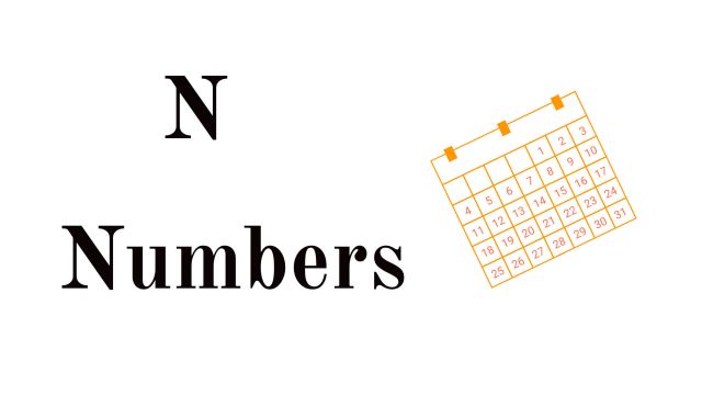 N: Numbers ( နံပါတ်များ )